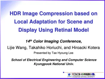 HDR Image Compression based on  HDR Image Compression based on  Local Adaptation for Scene and