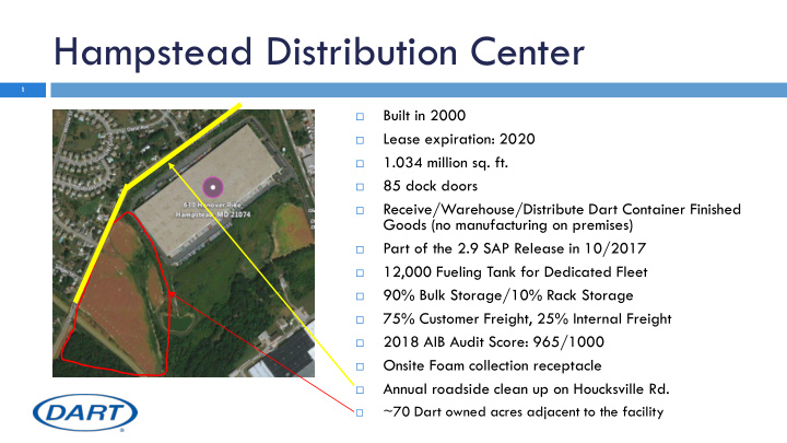 hampstead distribution center