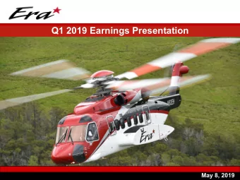 Q1 2019 Earnings Presentation  May 8, 2019  Q1 2019 Earnings Call Agenda  I.  Introduction  Crystal