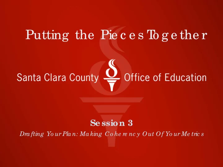 putting the pie c e s t o g e the r