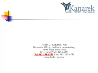 4601 West 109 Street  Overland Park, KS 66211  Tel:913-451-8555 Fax: 913-327-8553  www.kallergy.com