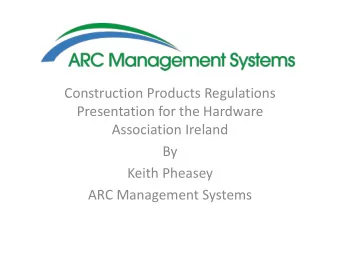 Association Ireland  By  Keith Pheasey  ARC Management Systems  What Does CPR Mean?