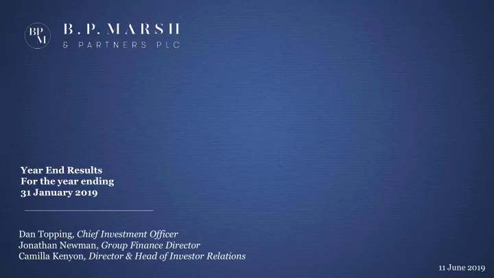 31 january 2019 dan topping chief investment officer