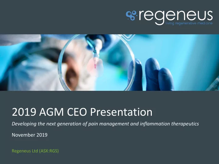 2019 agm ceo presentation