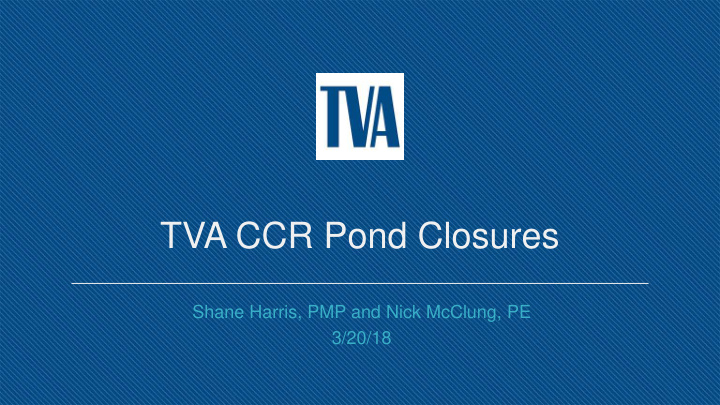 tva ccr pond closures