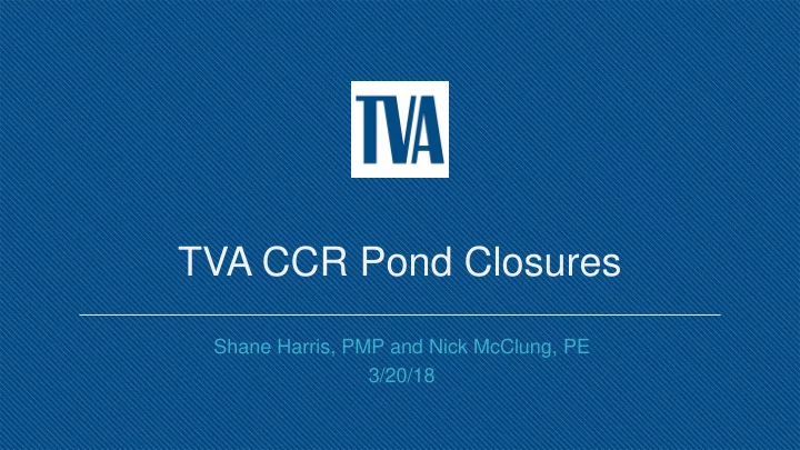 tva ccr pond closures