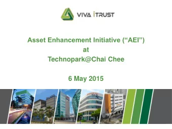 at  Technopark@Chai Chee  6 May 2015  Perspective Post AEI Block A  conversion of level 1 Block