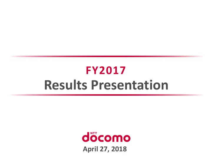 results presentation