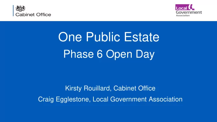 one public estate