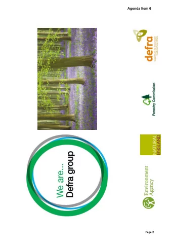 Defra Group  Page 2  25 Year Environment Plan  ..to leave our environment in a  better state