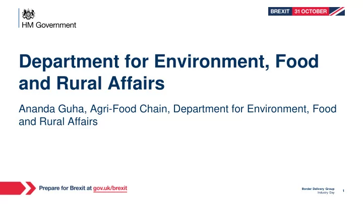 department for environment food and rural affairs