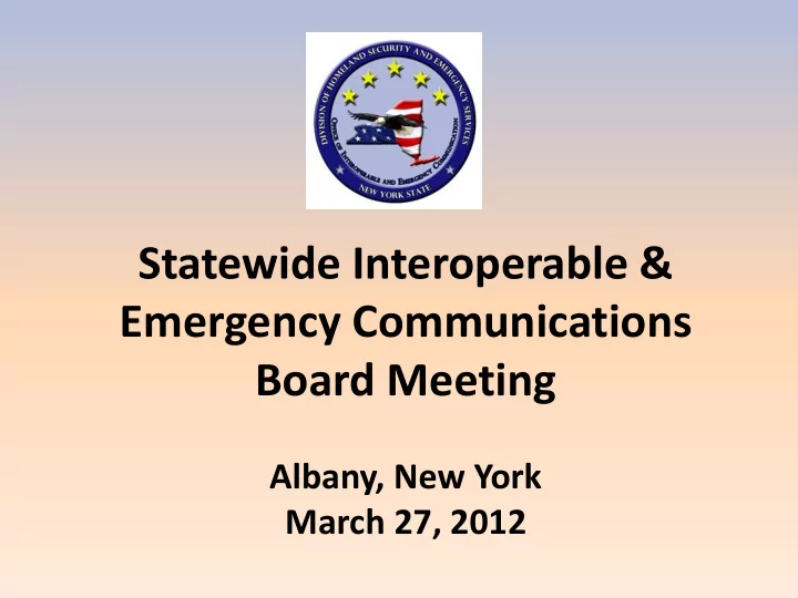 statewide interoperable