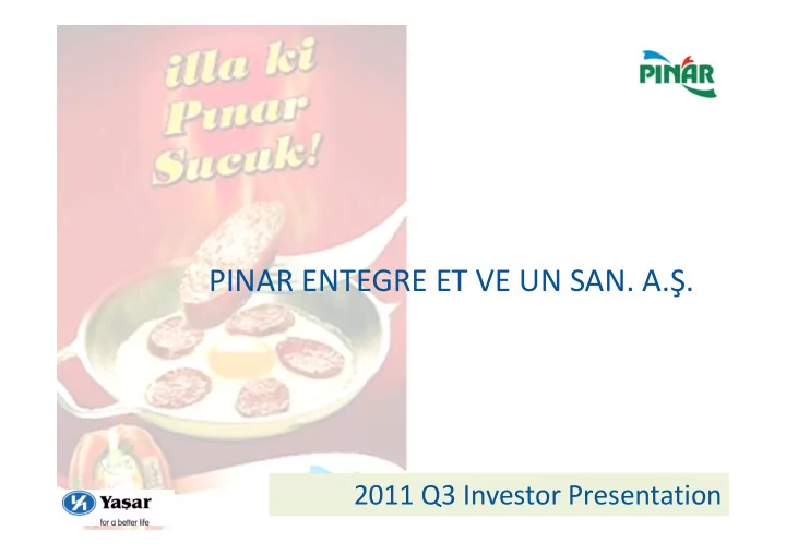 pinar entegre et ve un san a pinar entegre et ve un san a