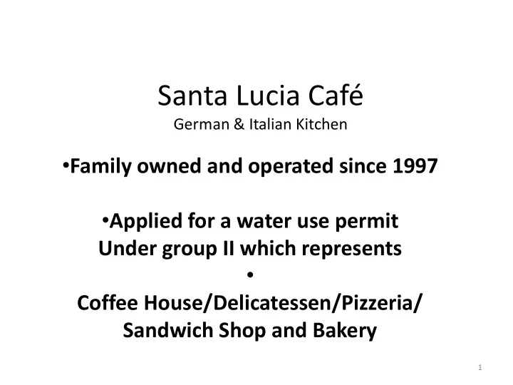 santa lucia caf