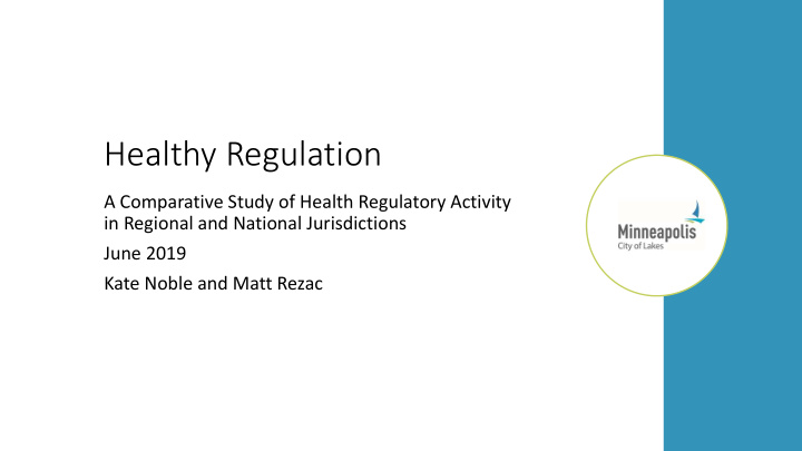 healthy regulation
