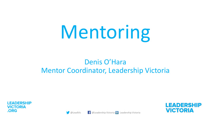 mentoring