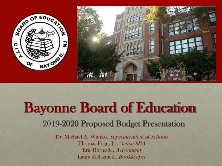 bayon bayonne board ne board of educ of educati ation on