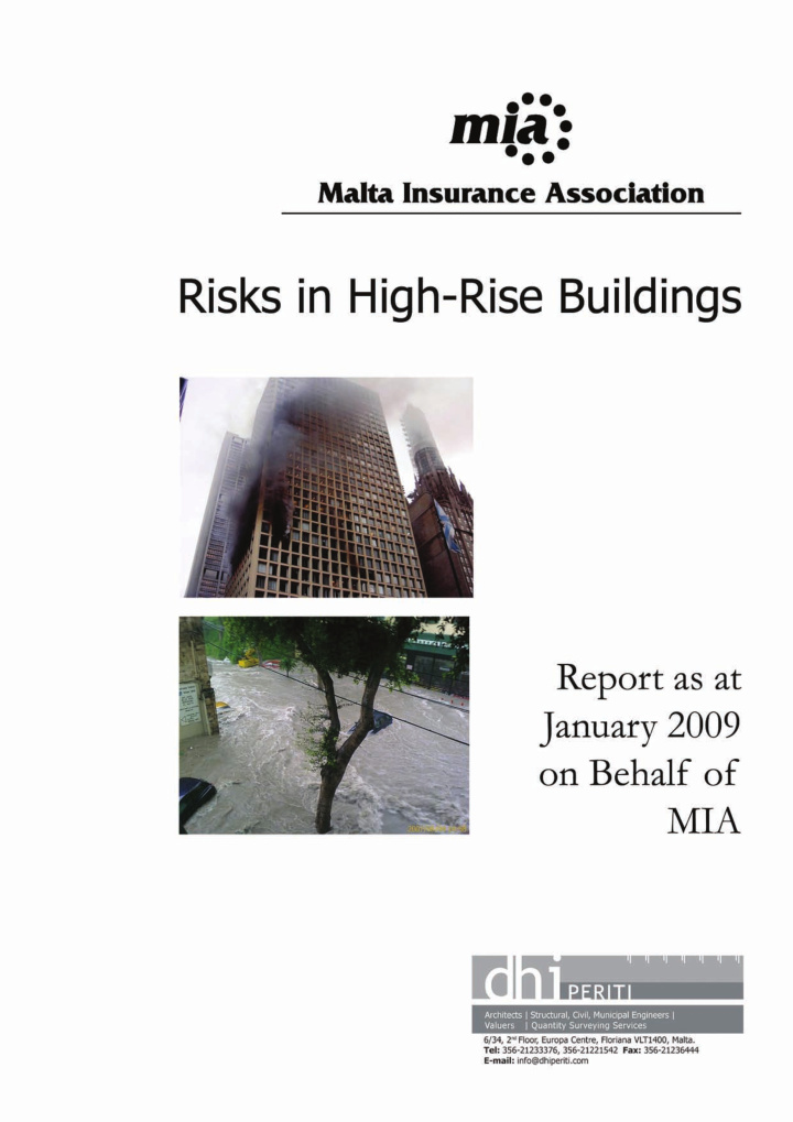 risks in high rise buildings