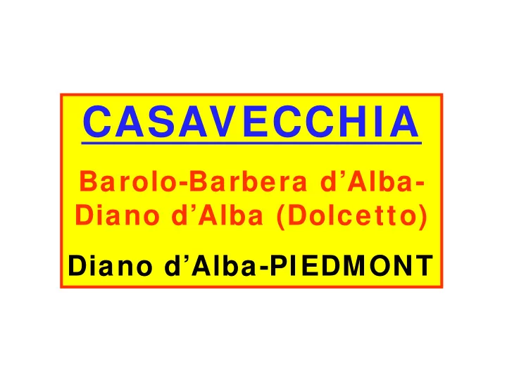 casavecchia
