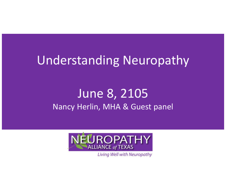 understanding neuropathy june 8 2105