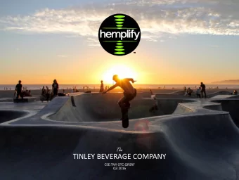 TINLEY BEVERAGE COMPANY  CSE:TNY OTC:QRSRF  Q3 2016 Tinley is producing some of North Americas