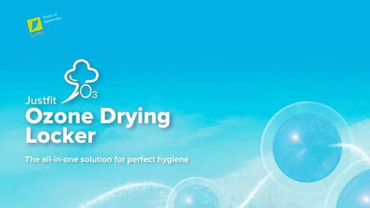 justfit ozone drying locker