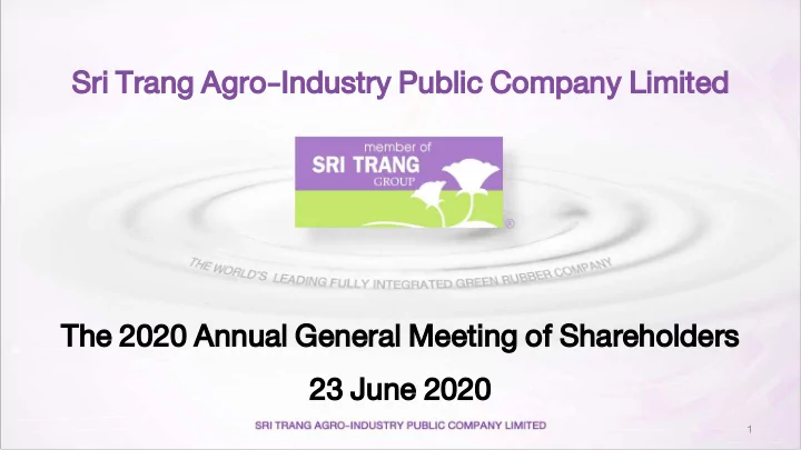 sri tr tran ang agro indu industry stry public lic co