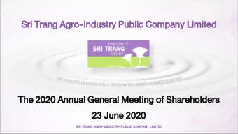 Sri Tr  Tran  ang Agro-Indu  Industry  stry Public  lic Co  Comp  mpan  any Li  Limi  mite  ted