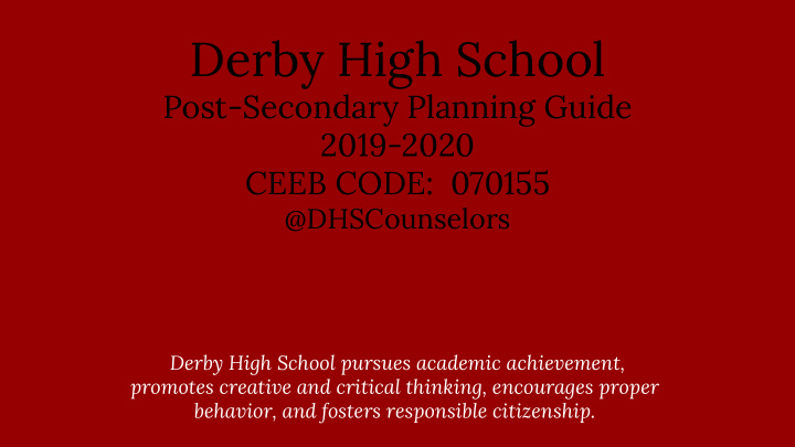 derby high school