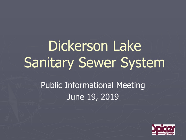 dickerson lake sanitary sewer system
