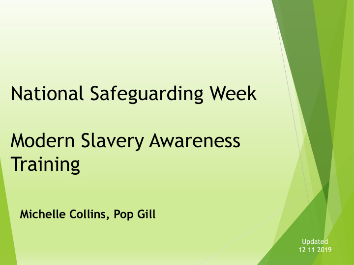 modern slavery awareness training michelle collins pop