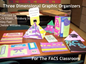 Three Dimensional Graphic Organizers  Presented by  Cris Elliott, Pittsburg State  Kiley Fast