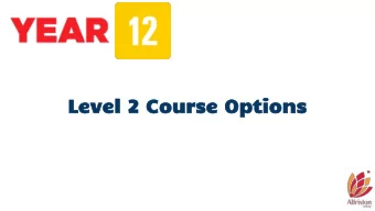 Level 2 Course Options  The Arts The Arts (Mrs Owens)  Photography - Design - Painting What are