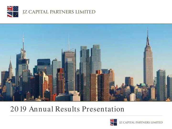 2019 annual results presentation this document and the