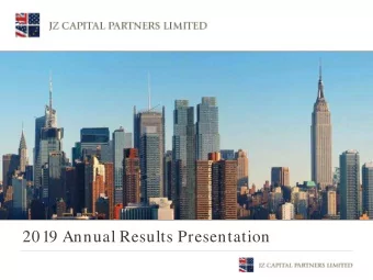 2019 Annual Results Presentation  This Document and the presentation to which it relates