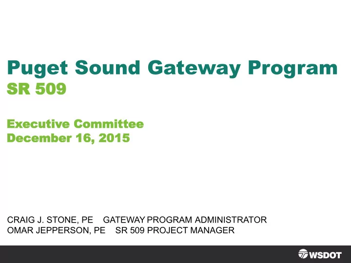 puget sound gateway program