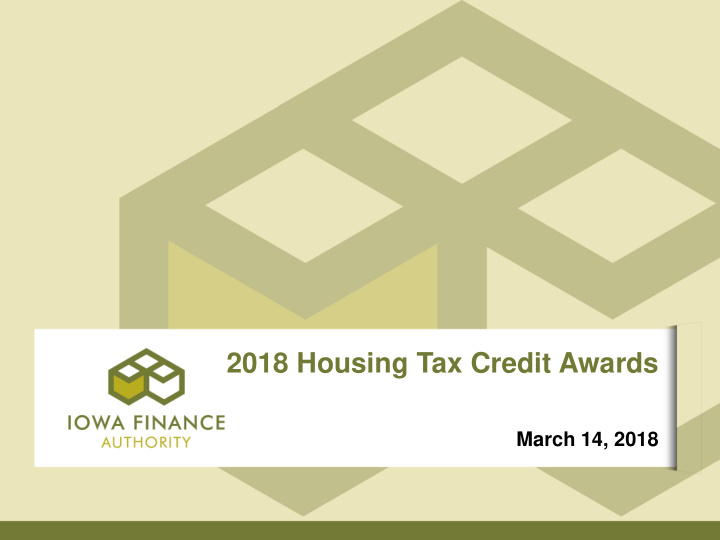 2018 housing tax credit awards