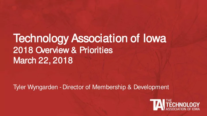 tec echnolog ogy association on of iowa