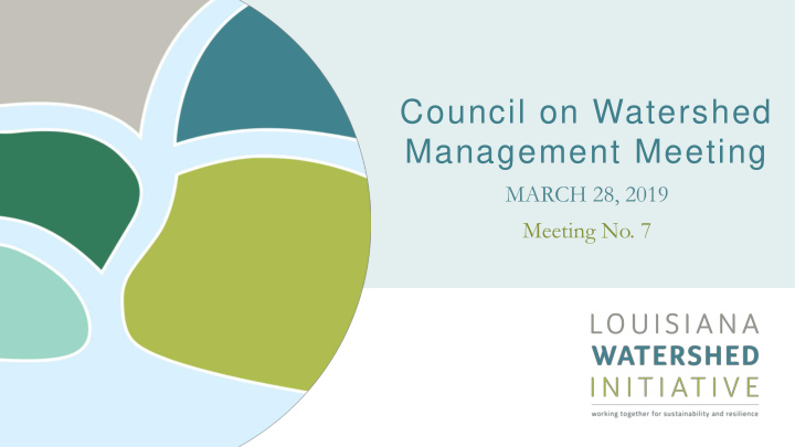 council on watershed management meeting