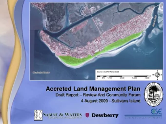 Accreted Land Management Plan  Accreted Land Management Plan  Draft Report  Draft Report
