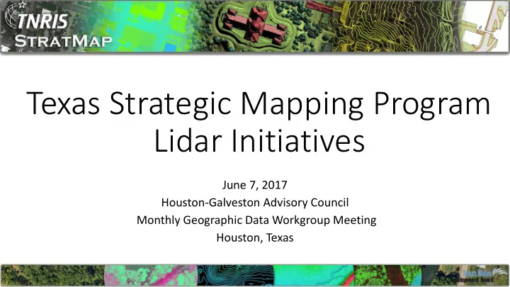 lidar initiatives