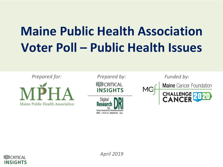voter poll public health issues
