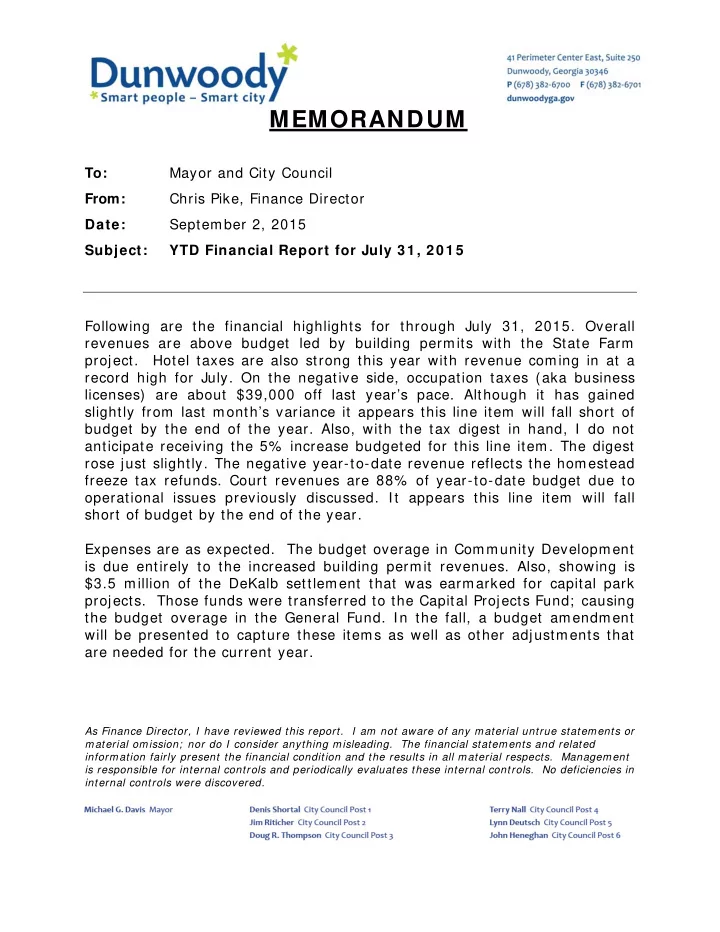 memorandum