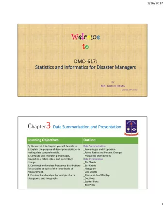 Frequency distributions Frequency distributions are tables  that report the number of cases in