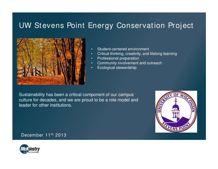 uw stevens point energy conservation project