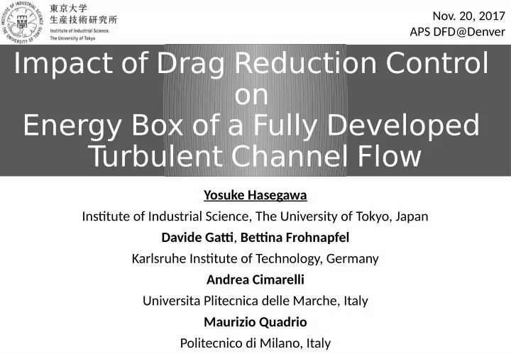 impact of drag reduction control on energy box of a fully