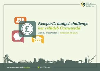 Newports budget challenge  her cyllideb Casnewydd  Join the conversation  |  Ymunwch r