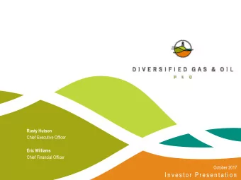 Investor  Pr esentation  Disclaimer The information contained in this document has been prepared by