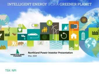 TSX: NPI  Forward-Looking Statements Disclaimer  This written and accompanying oral presentation