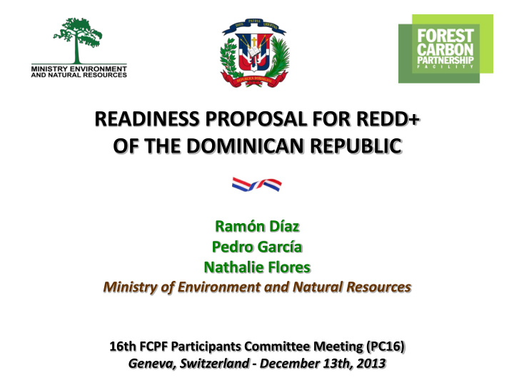 readiness proposal for redd